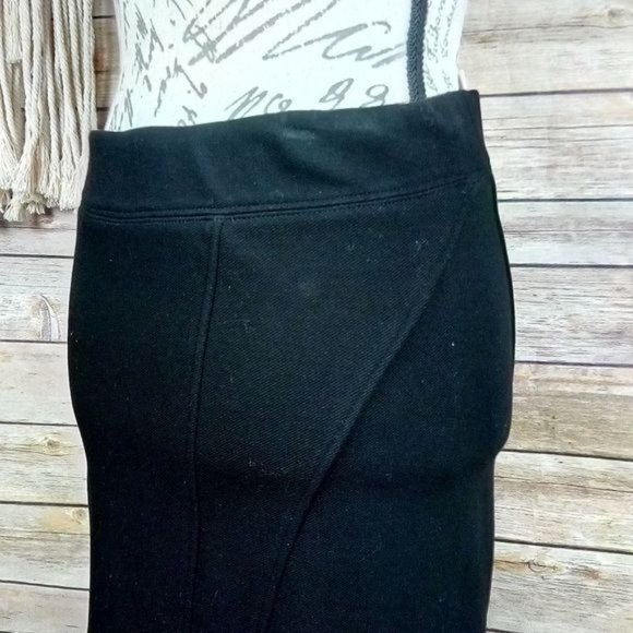 Helmut Lang | ‘Gala’ Classic Black Jersey Knit Stretch Bodycon Pencil Midi Skirt - Picture 4 of 8